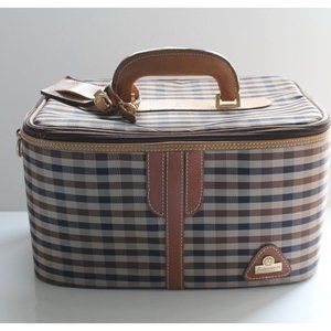 Aquascutum Travel Vanity Case Vintage Leather Classic